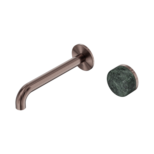 Nero Serenity 24E068BZ Progressive Wall Basin Mixer 185mm Spout With Verde Alpi Handle  5 Star / 5LPM
