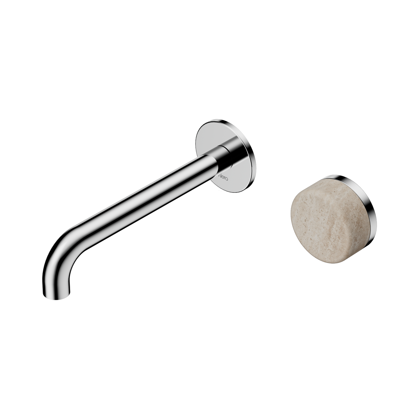 Nero Serenity 24E069CH Progressive Wall Basin Mixer 185mm Spout With Rome Travertine Handle  5 Star / 5LPM