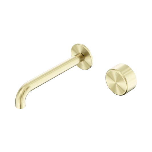Nero Serenity 24E072BG Progressive Wall Basin Mixer 185mm Spout With Metal Handle Brushed  5 Star / 5LPM