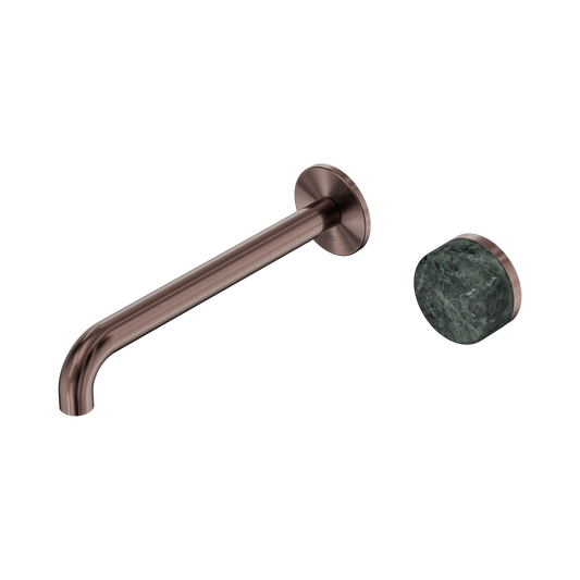 Nero Serenity 24E074BZ Progressive Wall Basin Mixer 220mm Spout With Verde Alpi Handle  5 Star / 5LPM