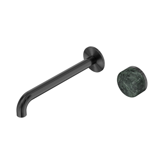 Nero Serenity 24E074GM Progressive Wall Basin Mixer 220mm Spout With Verde Alpi Handle Gun Metal 5 Star / 5LPM