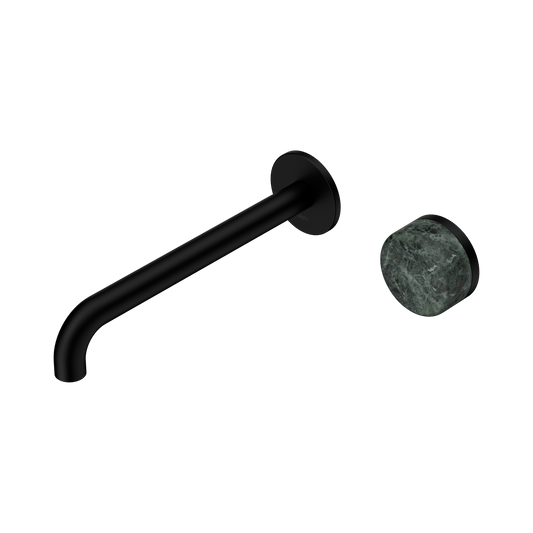 Nero Serenity 24E074MB Progressive Wall Basin Mixer 220mm Spout With Verde Alpi Handle  5 Star / 5LPM