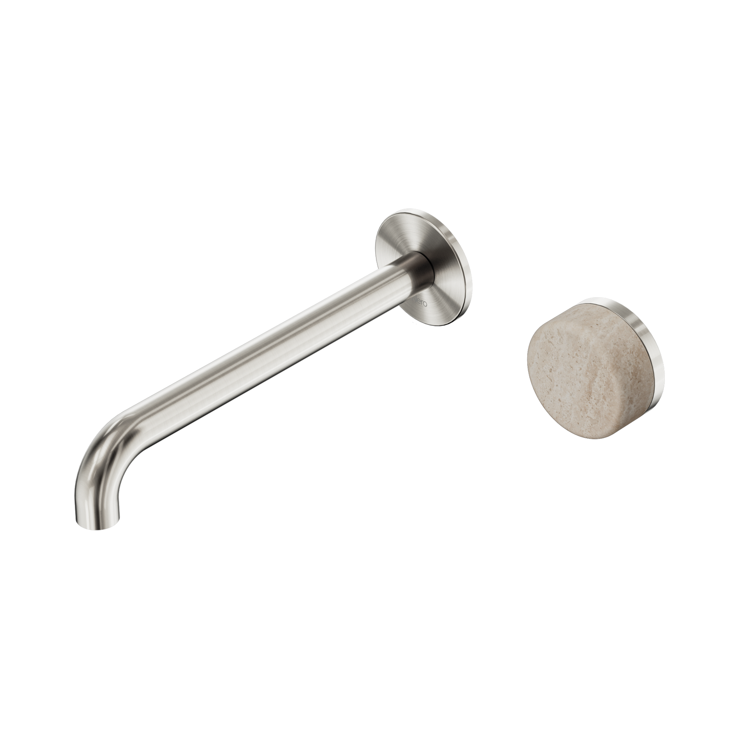 Nero Serenity 24E075BN Progressive Wall Basin Mixer 220mm Spout With Rome Travertine Handle  5 Star / 5LPM