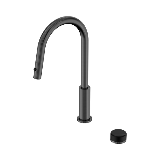 Serenity Progressive Pull Out kitchen Set With Marquina Black Handle Gun Metal