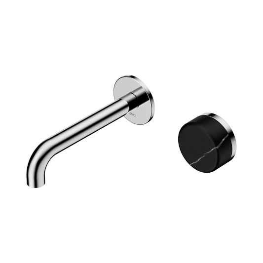 Nero Serenity 24E138CH Progressive Wall Basin Mixer 160mm Spout With Marquina  Handle  5 Star / 5LPM