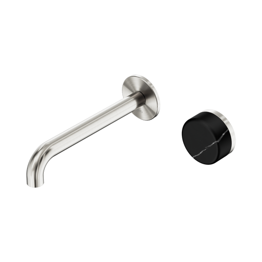 Nero Serenity 24E139BN Progressive Wall Basin Mixer 185mm Spout With Marquina  Handle  5 Star / 5LPM