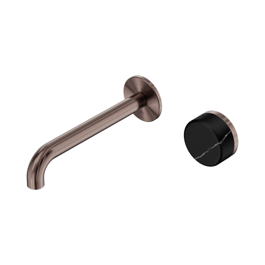 Nero Serenity 24E139BZ Progressive Wall Basin Mixer 185mm Spout With Marquina  Handle  5 Star / 5LPM