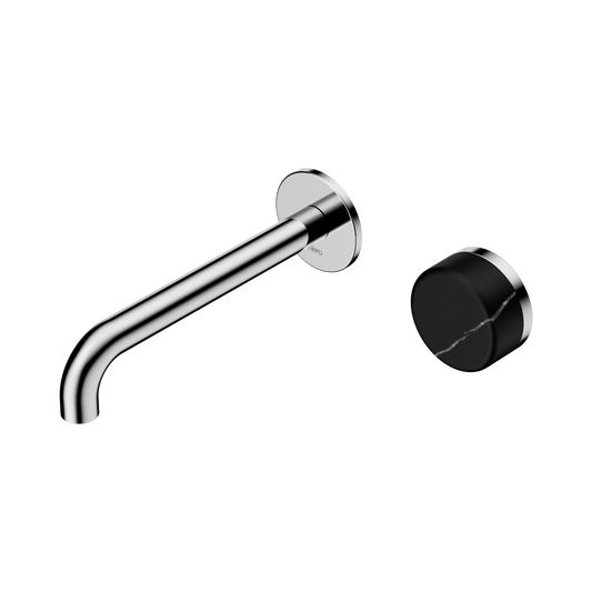 Nero Serenity 24E139CH Progressive Wall Basin Mixer 185mm Spout With Marquina  Handle  5 Star / 5LPM