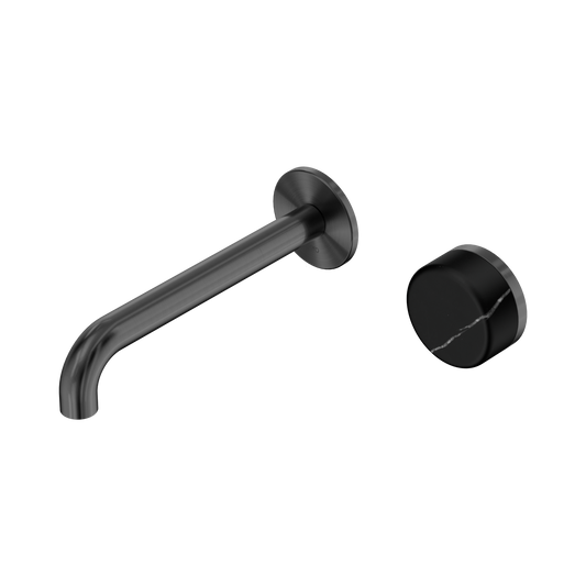 Nero Serenity 24E139GM Progressive Wall Basin Mixer 185mm Spout With Marquina  Handle Gun Metal 5 Star / 5LPM