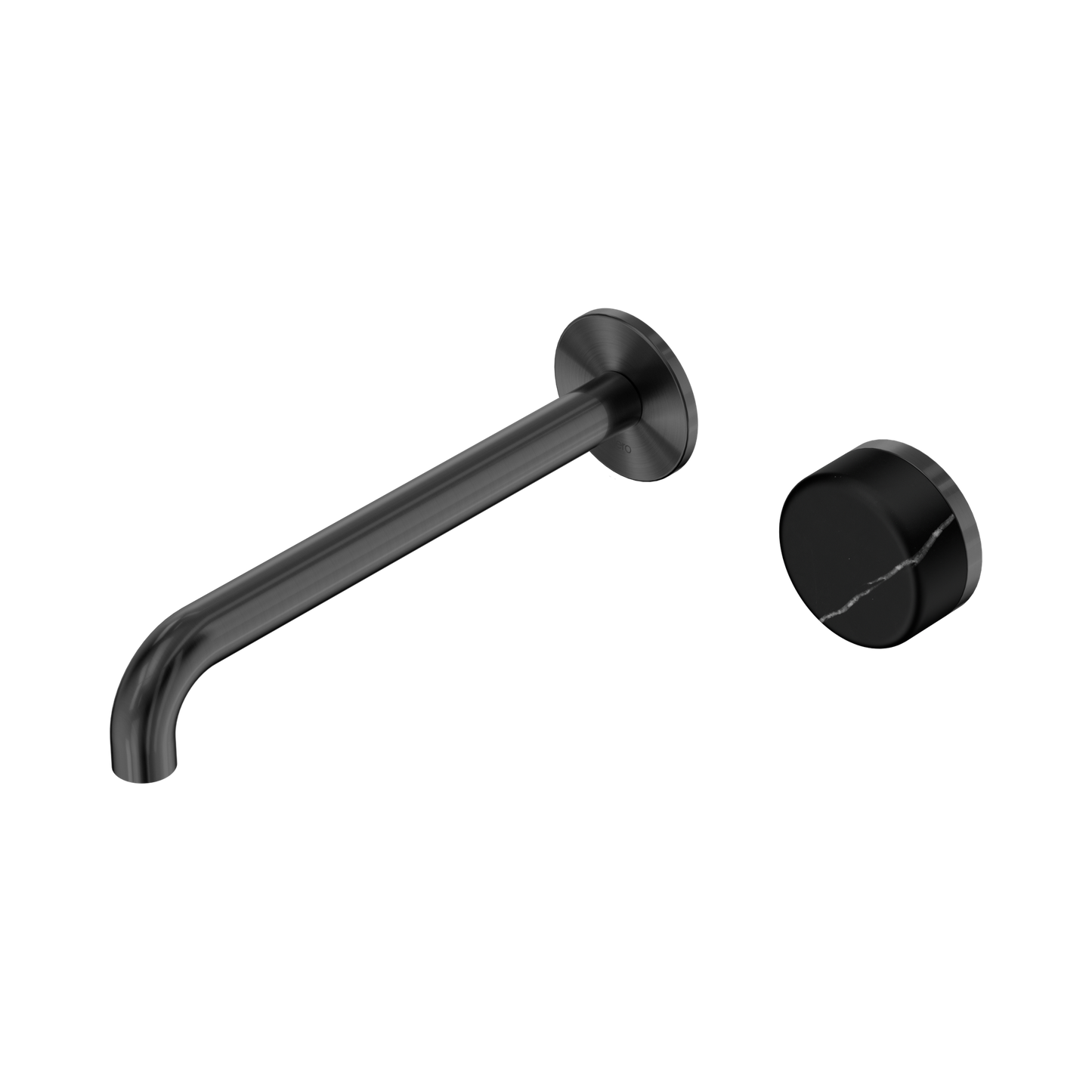 Nero Serenity Progressive Wall Basin Mixer 220mm Spout With Marquina  Handle Gun Metal 5 Star / 5LPM