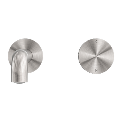 Nero Opal Progressive Wall Basin Mixer Set, 185mm Spout