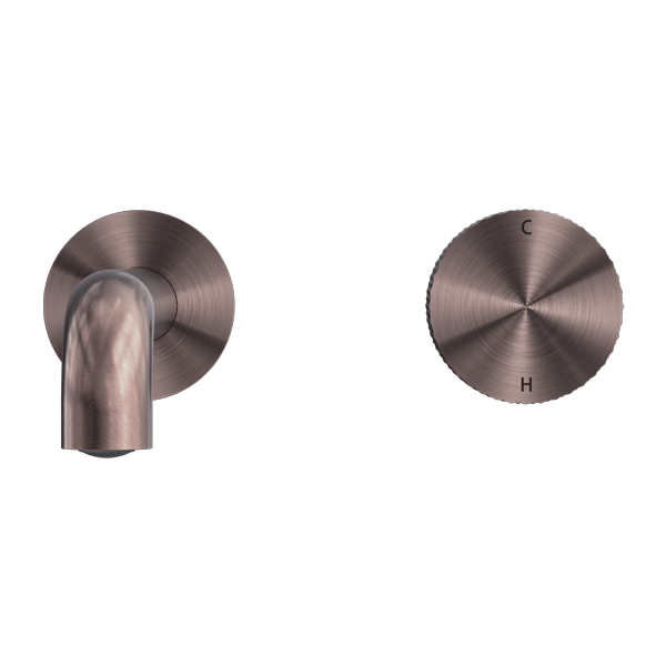 Nero Opal Progressive Wall Basin Mixer Set, 185mm Spout