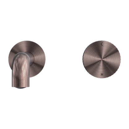 Nero Opal Progressive Wall Basin Mixer Set, 185mm Spout