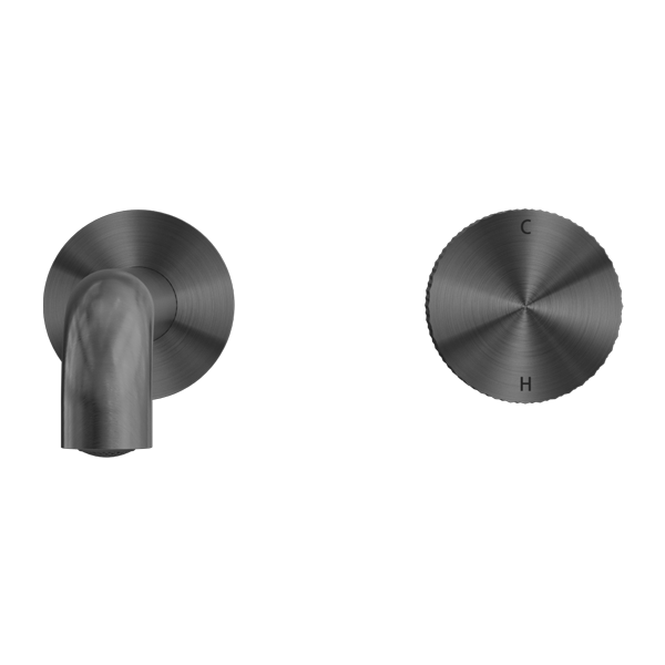 Nero Opal Progressive Wall Basin Mixer Set, 185mm Spout