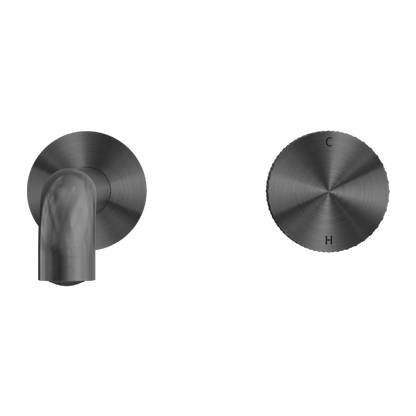 Nero Opal Progressive Wall Basin Mixer Set, 185mm Spout