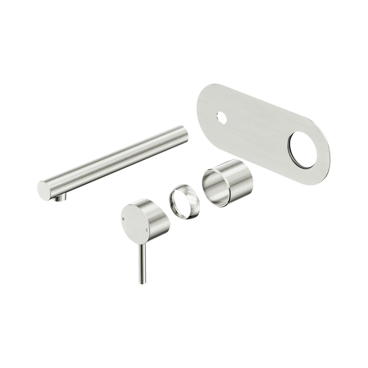 Dolce II Wall Basin/Bath Mixer Trim Kits Only Brushed Nickel