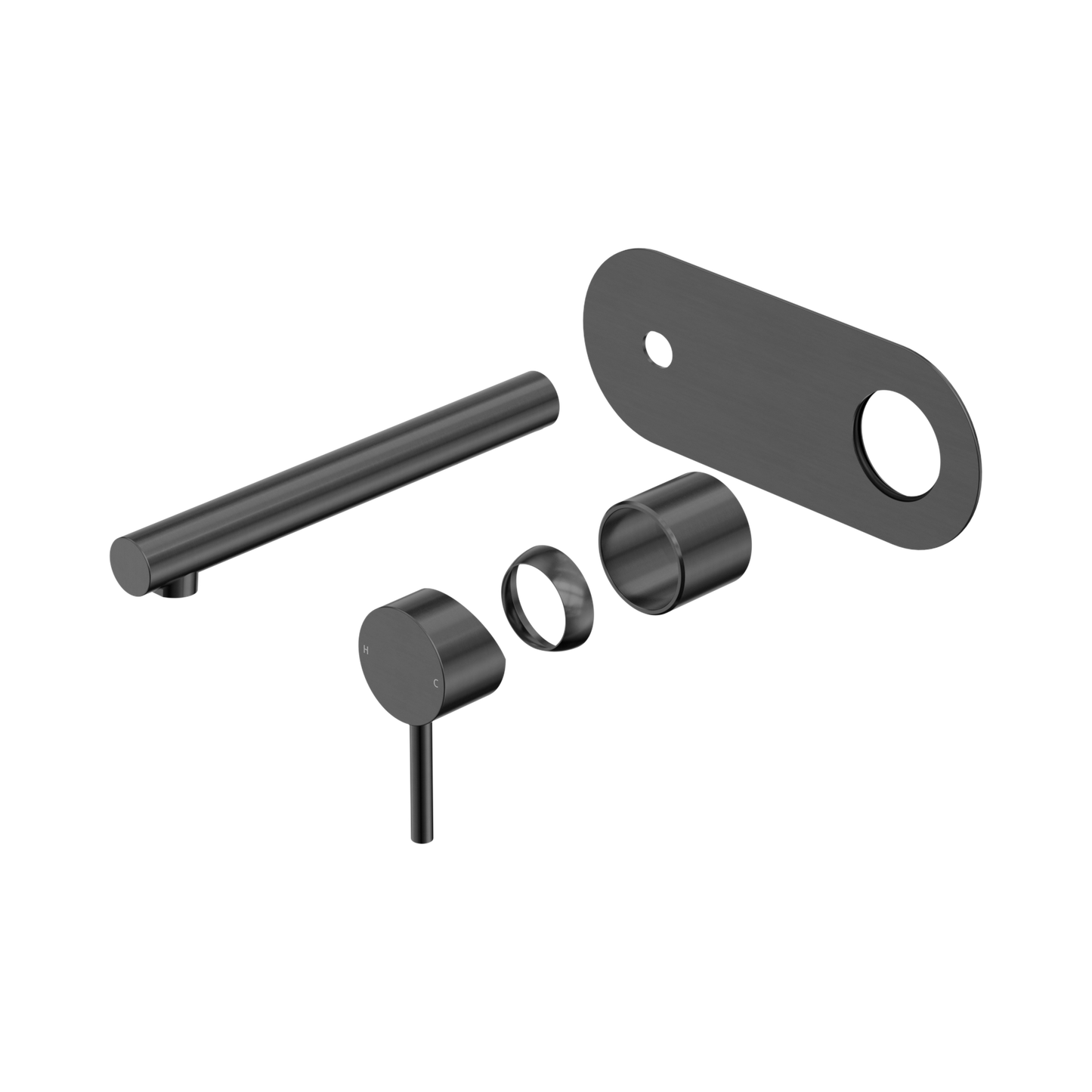 Dolce II Wall Basin/Bath Mixer Trim Kits Only Gun Metal