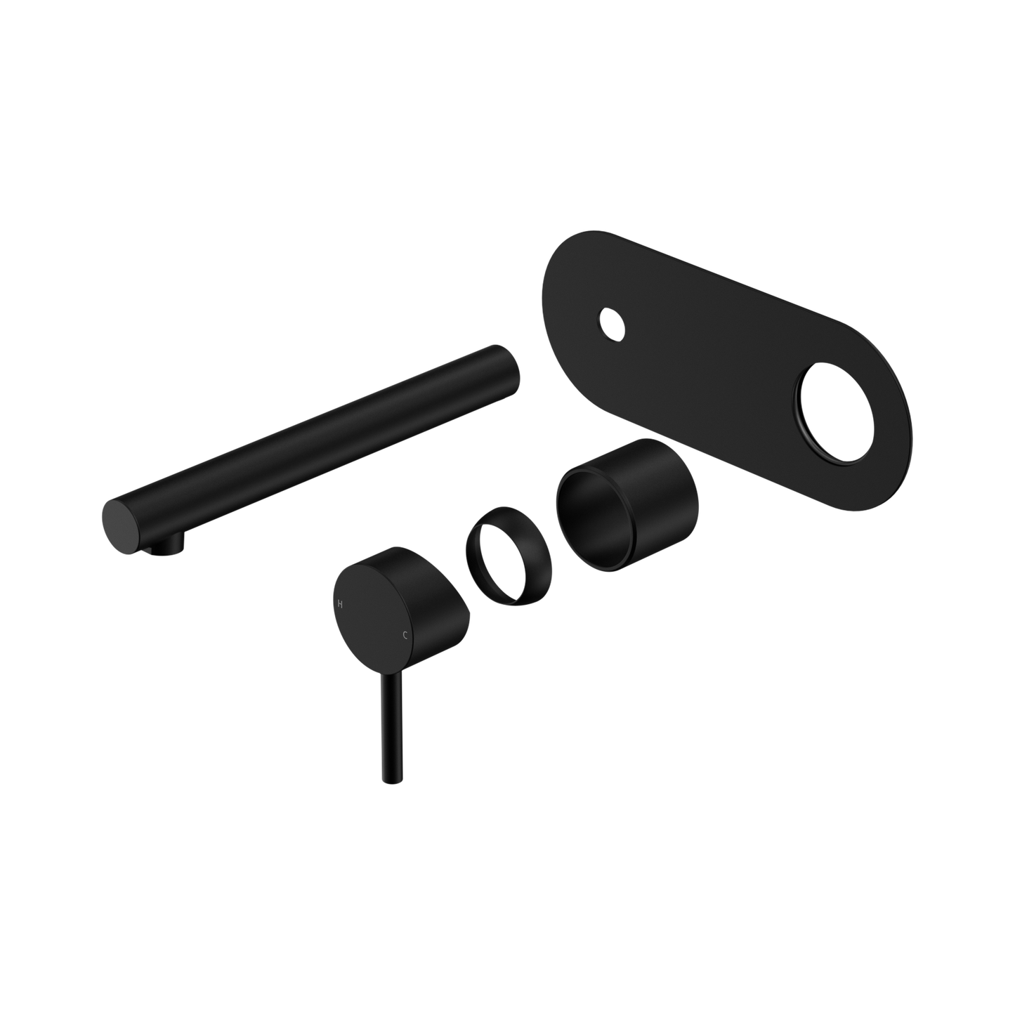 Dolce II Wall Basin/Bath Mixer Trim Kits Only Matte Black