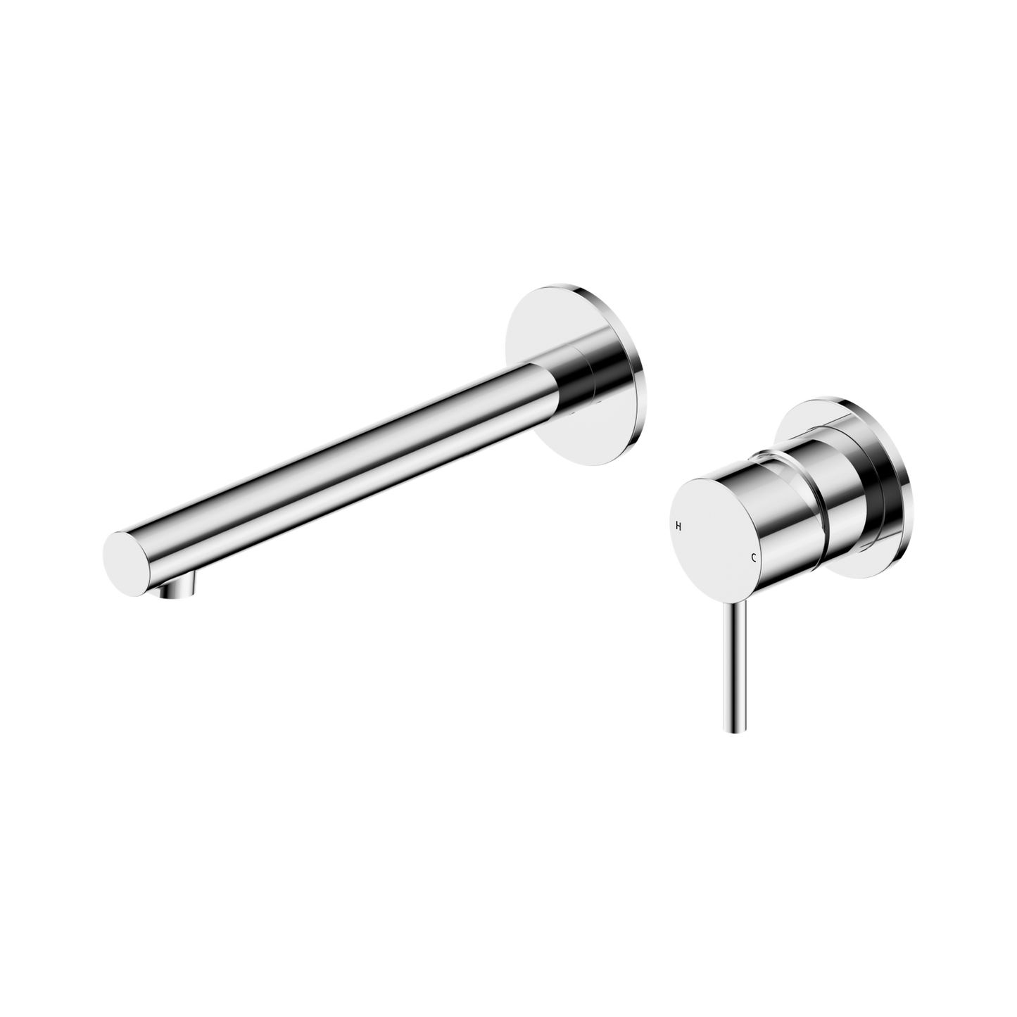 Dolce II Wall Basin/Bath Mixer Separate Back Plate Chrome
