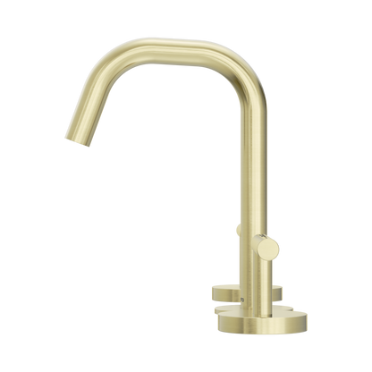 Mecca Lever Basin Set Edge Spout Brushed Gold