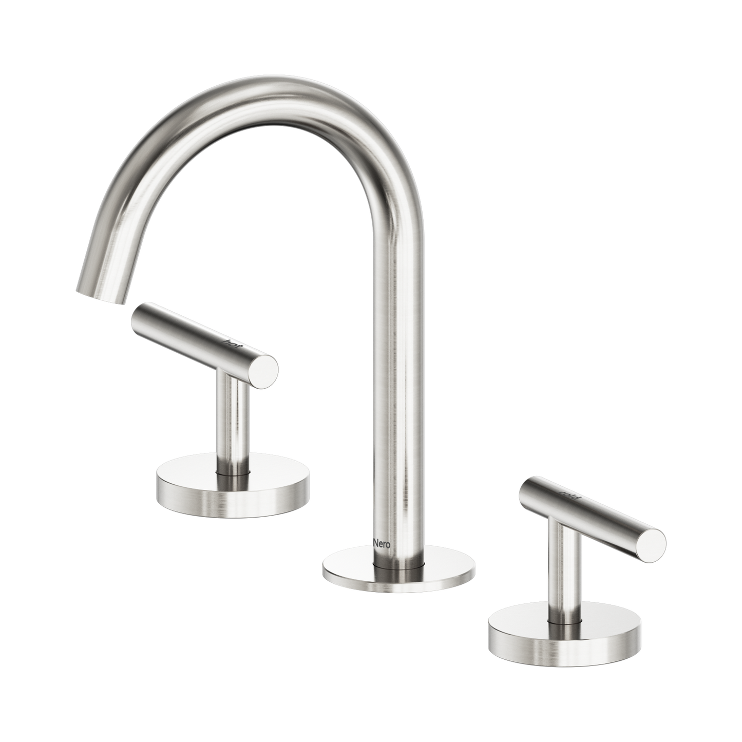 Mecca Lever Basin Set Arc Spout Brushed Nickel