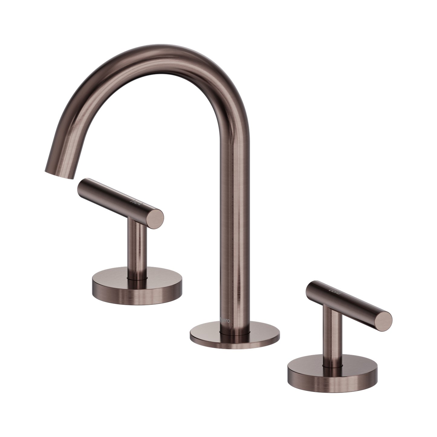 Mecca Lever Basin Set Arc Spout Brushed Bronze