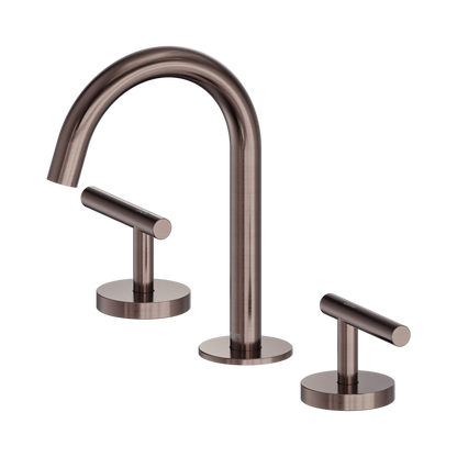 Mecca Lever Basin Set Arc Spout Brushed Bronze