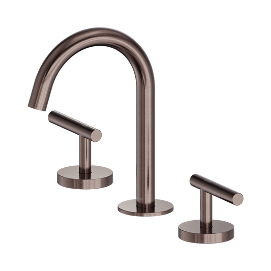Mecca Lever Basin Set Arc Spout Brushed Bronze