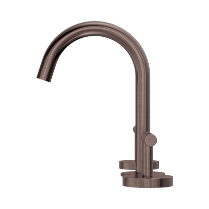 Mecca Lever Basin Set Arc Spout Brushed Bronze