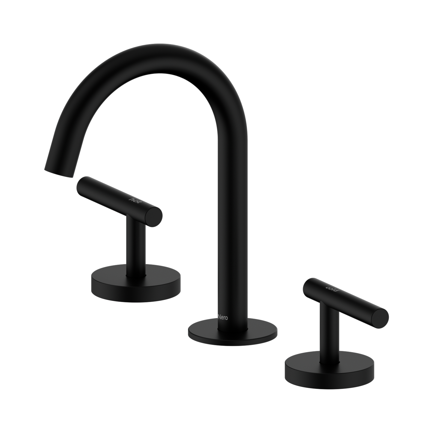 Mecca Lever Basin Set Arc Spout Matte Black