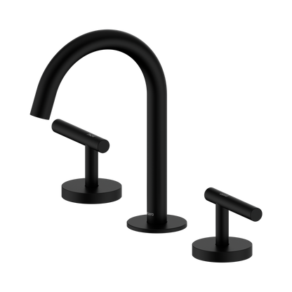 Mecca Lever Basin Set Arc Spout Matte Black