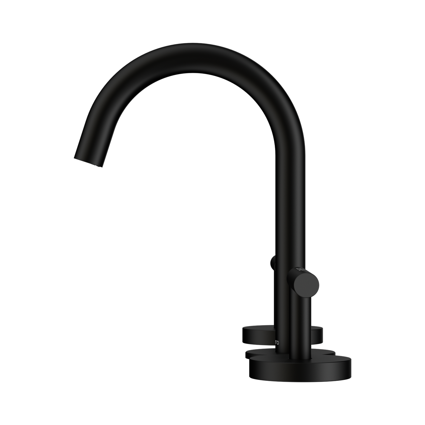 Mecca Lever Basin Set Arc Spout Matte Black