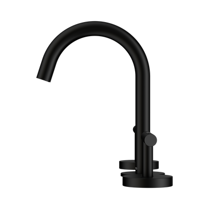 Mecca Lever Basin Set Arc Spout Matte Black