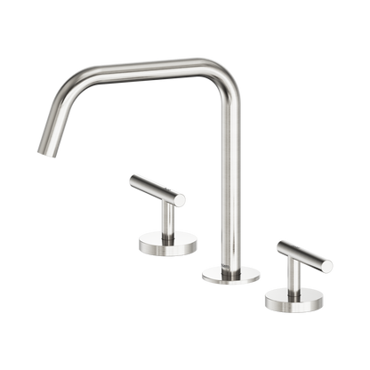 Mecca Lever Bath/Kitchen Set Edge Spout II Brushed Nickel