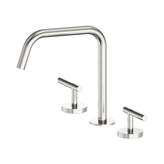 Mecca Lever Bath/Kitchen Set Edge Spout II Brushed Nickel