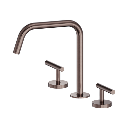 Mecca Lever Bath/Kitchen Set Edge Spout II Brushed Bronze