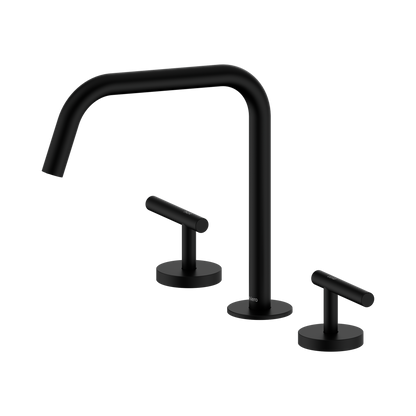 Mecca Lever Bath/Kitchen Set Edge Spout II Matte Black