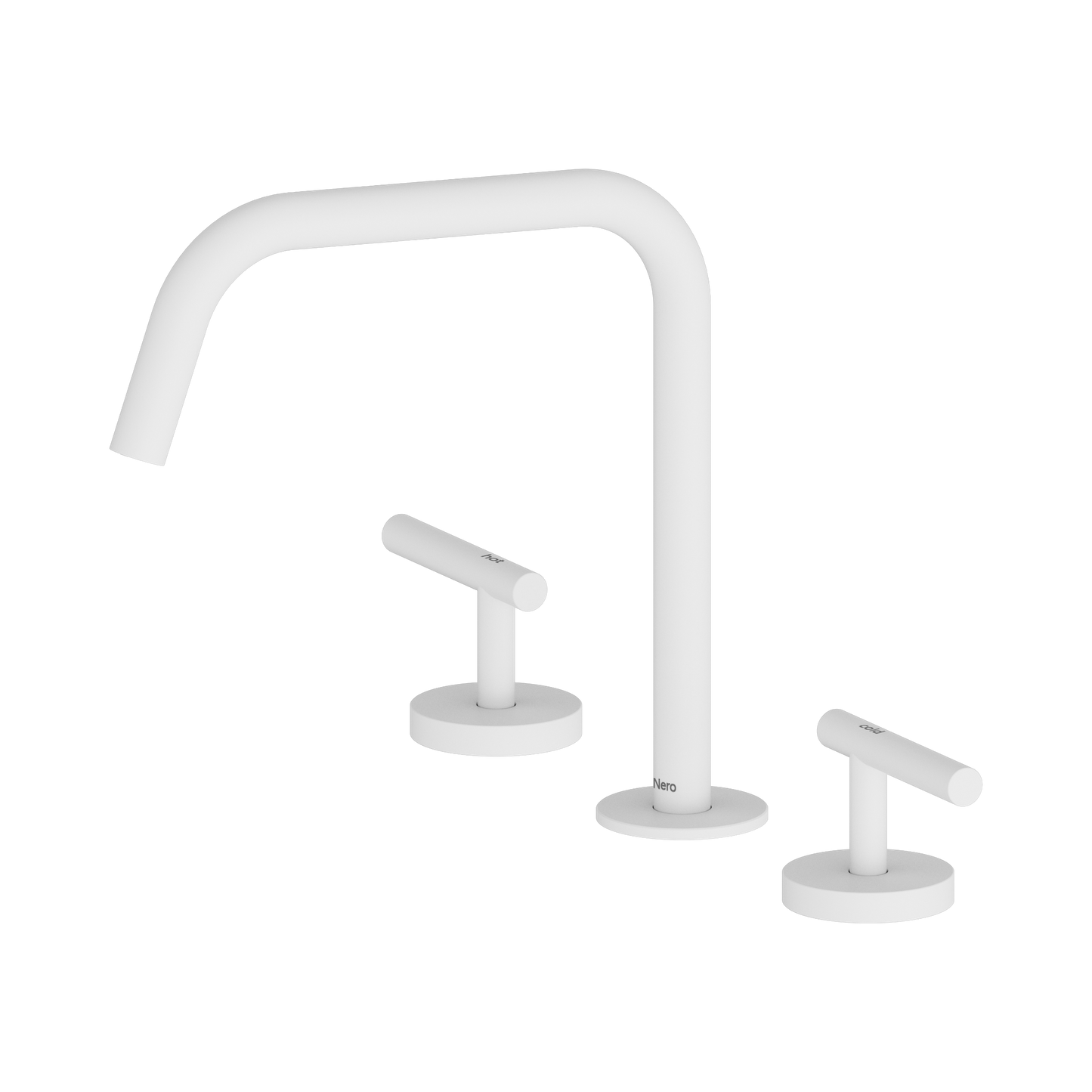 Mecca Lever Bath/Kitchen Set Edge Spout II Matte White