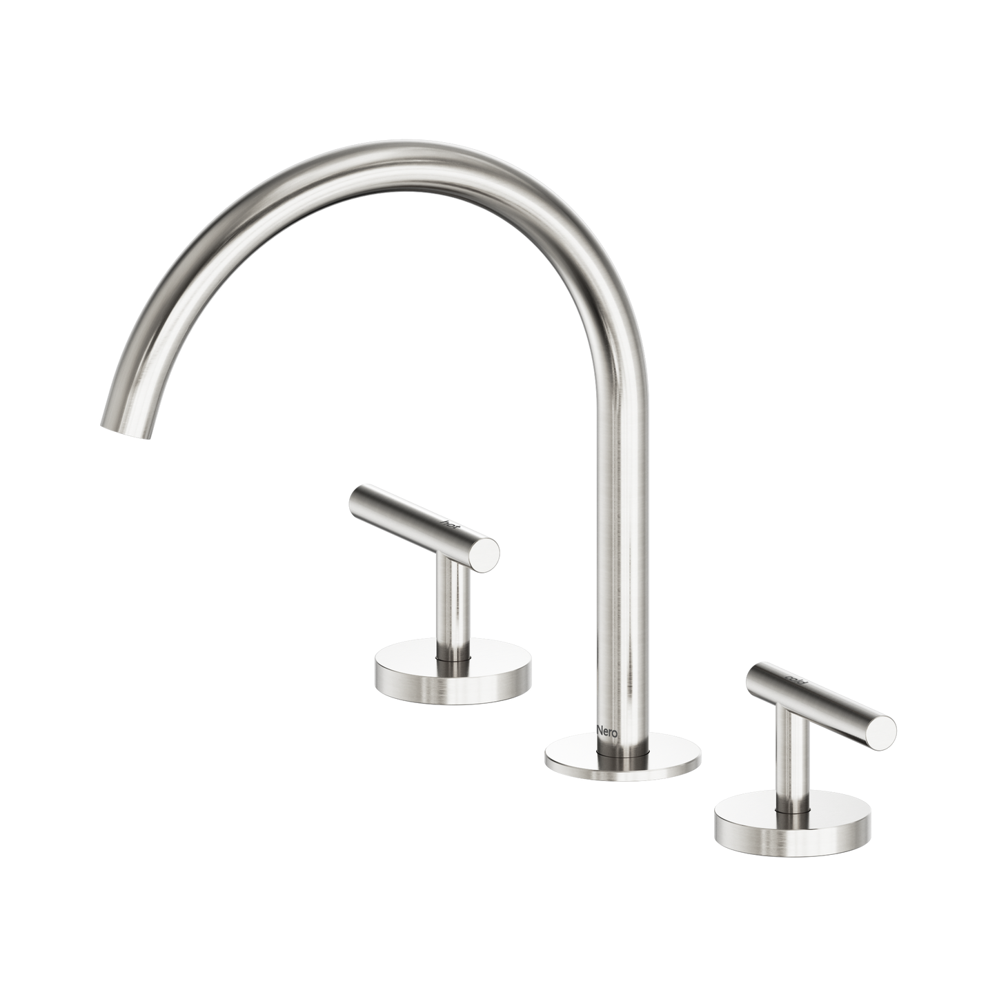 Mecca Lever Bath/Kitchen Set Arc Spout Brushed Nickel