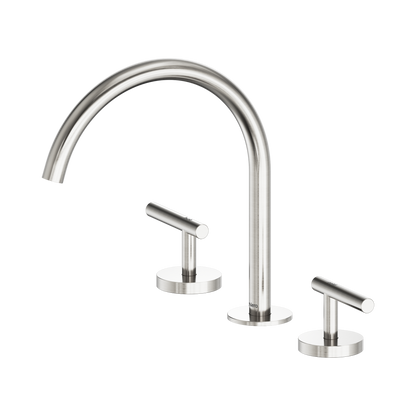 Mecca Lever Bath/Kitchen Set Arc Spout Brushed Nickel