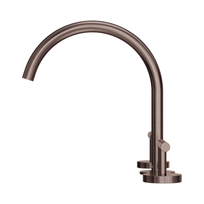 Mecca Lever Bath/Kitchen Set Arc Spout Brushed Bronze