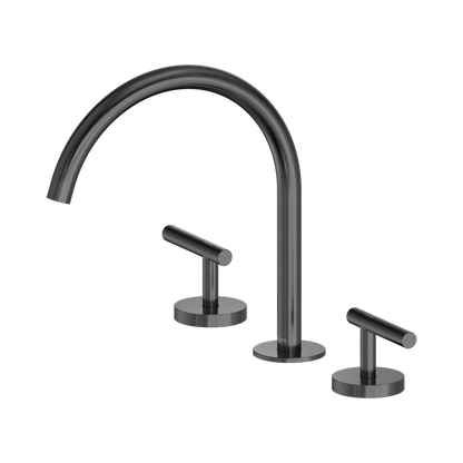 Mecca Lever Bath/Kitchen Set Arc Spout Gun Metal