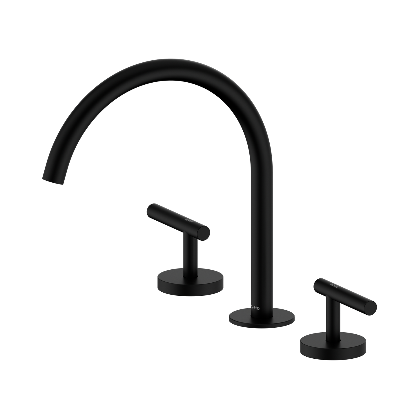 Mecca Lever Bath/Kitchen Set Arc Spout Matte Black