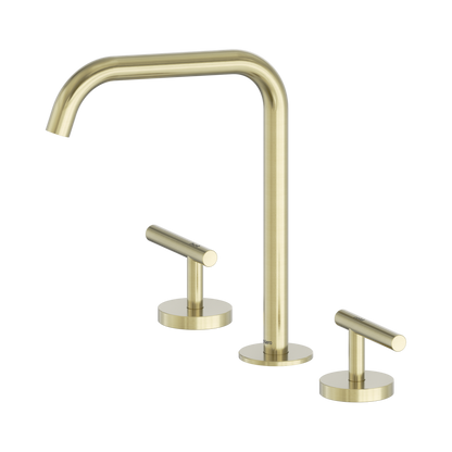 Mecca Lever Bath/Kitchen Set Edge Spout
