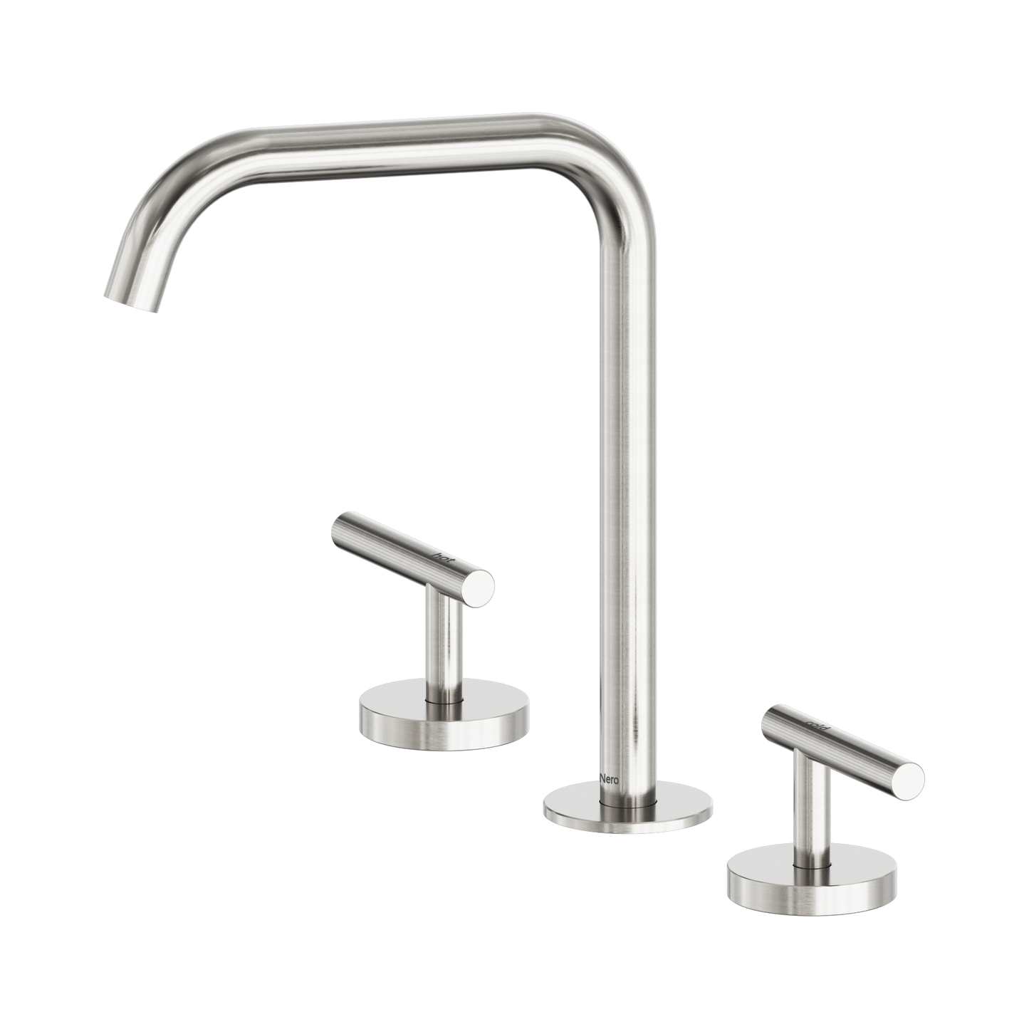 Mecca Lever Bath/Kitchen Set Edge Spout Brushed Nickel