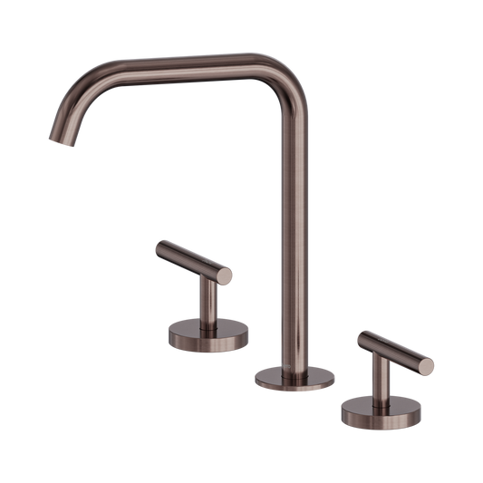 Mecca Lever Bath/Kitchen Set Edge Spout Brushed Bronze