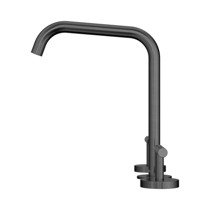 Mecca Lever Bath/Kitchen Set Edge Spout Gun Metal