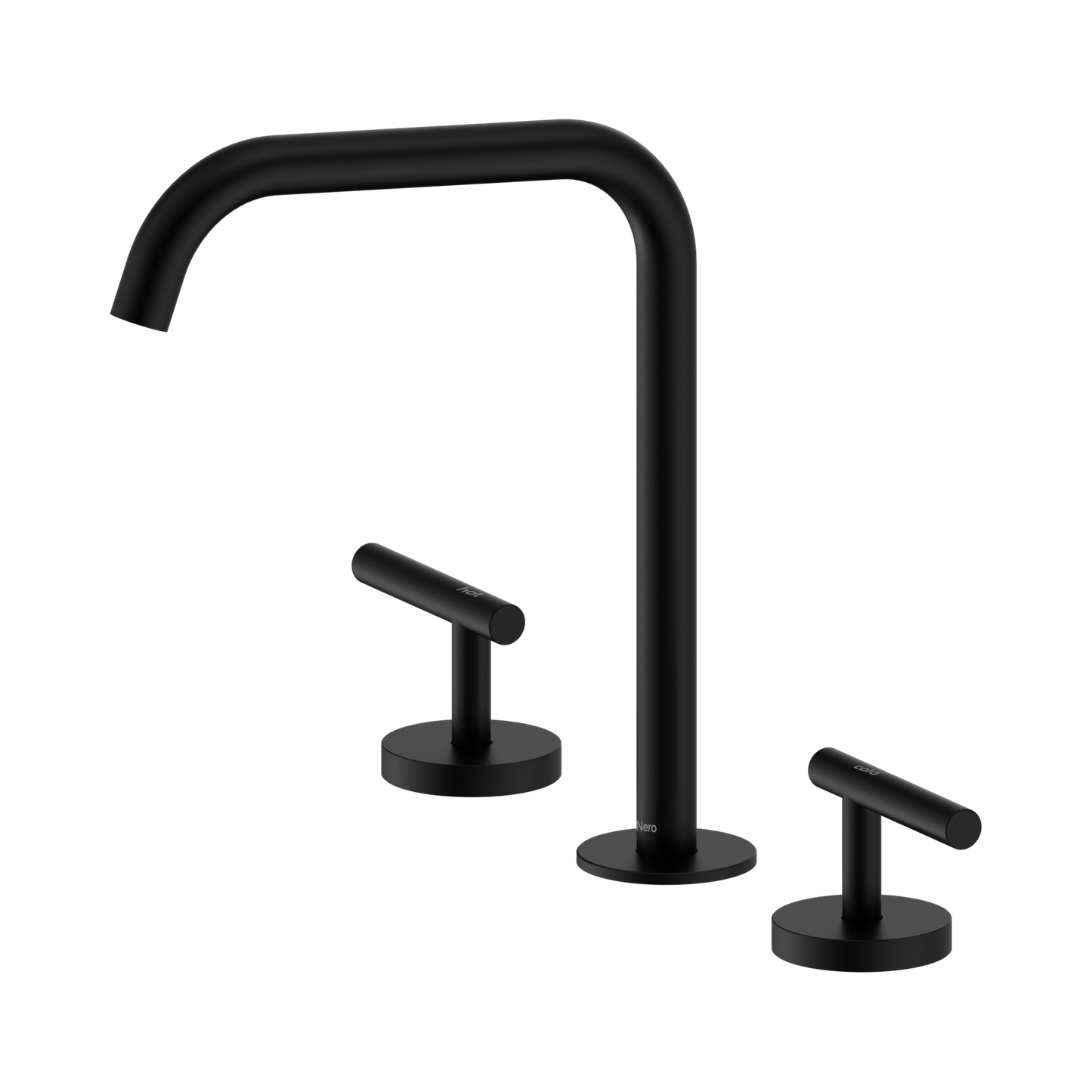 Mecca Lever Bath/Kitchen Set Edge Spout Matte Black