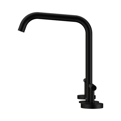 Mecca Lever Bath/Kitchen Set Edge Spout Matte Black