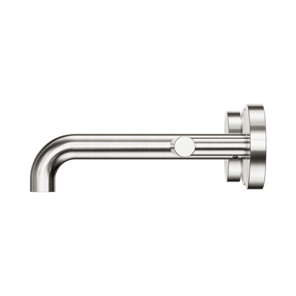 Mecca Lever Wall Basin/Bath Set 160mm Spout Brushed Nickel
